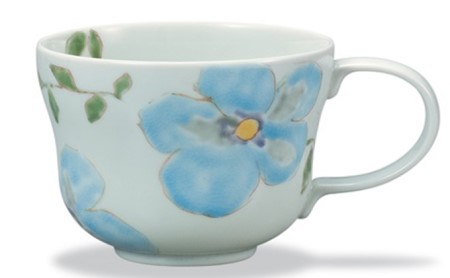 九谷焼マグカップ しあわせの花 川合孝知作 石川県能美市 ふるさと納税サイト ふるなび