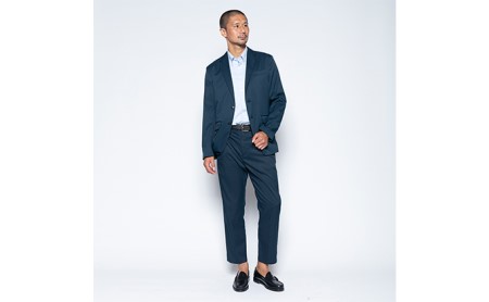 【ふるなび限定】メンズBizテーラードジャケット スーツに見える作業着「ワークウェアスーツ」丸洗い可 ストレッチ 速乾 部屋干し可 撥水 シワになりにくい　ネイビー FN-Limited-SP ファッション 服 男性  S