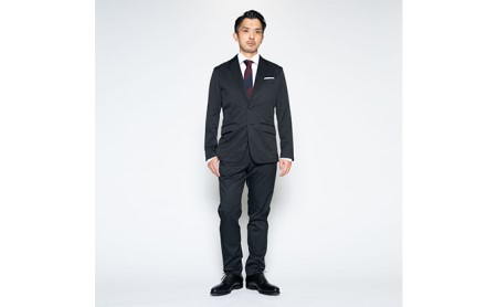 【ふるなび限定】メンズBizフルレングスパンツ「ワークウェアスーツ」スーツに見える作業着　丸洗い可 ストレッチ 速乾 部屋干し可 撥水 シワになりにくい　ブラック FN-Limited-SP ファッション 服 男性  L