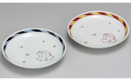 九谷焼 6号ペア皿/招き猫 a01 工芸品 平皿 取り皿 結婚 引き出物 金婚式 誕生日プレゼント 還暦祝い 古希 喜寿 米寿 退職 定年 プレゼント お祝い お返し お礼 