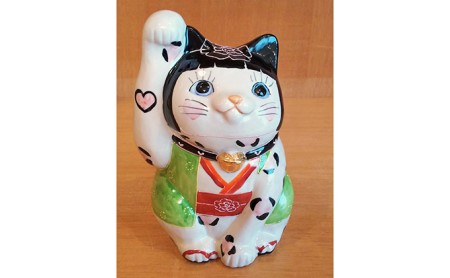九谷LOVE招き猫「ゆっきー姫 7号」右手あげ