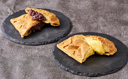 冷凍たい焼き 能登産大納言あずきとカスタード 計8個【配送不可地域：離島】【1685311】