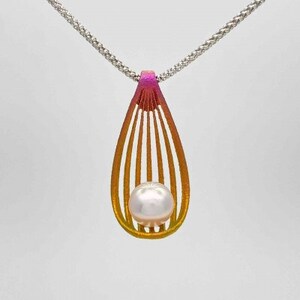 クラフト金澤のチタン製　パールペンダントトップ　ルジャーダ_装飾品・工芸品 ペンダント・ネックレス アクセサリー _【配送不可地域：沖縄県】【1333752】