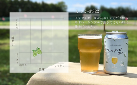 くりやまクラフト2種飲み比べ6缶セット「まつかぜ322」「InsPirAtion」北海道栗山町 クラフトビール