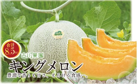 豊潤な香り「特選甘熟キングメロン」北海道産どっさり8.5kg!!