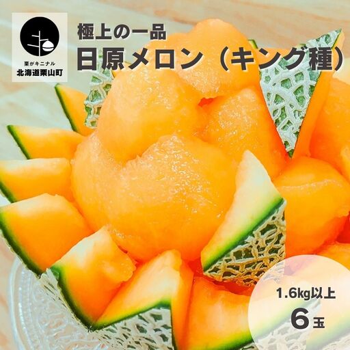 【先行予約】極上の一品「日原メロン（キング種）」（1.6kg相当×6玉）