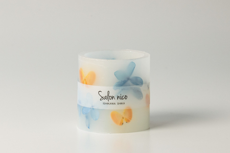 雑貨 さくら貝キャンドルランタン 8cm×8cm×8cm 150g [Salon nico 石川県 志賀町 BU4007]