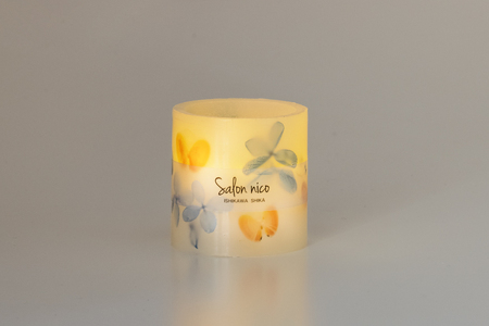 雑貨 さくら貝キャンドルランタン 8cm×8cm×8cm 150g [Salon nico 石川県 志賀町 BU4007]