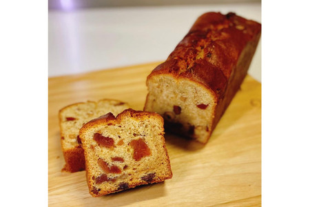 スイーツ 特産 ころ柿 パウンドケーキ 1ホール [KAFE MAKAN（カフェ マカン） 石川県 志賀町 CF2002]