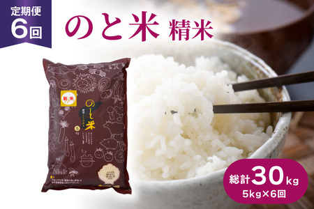 米 令和7年 のと米 こしひかり 精米 5kg 6回定期便 計30kg [はくい農業協同組合 石川県 宝達志水町 38601273]