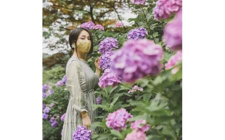 雑貨 プレミアム ひんやり 麻マスク 木蘭 Mサイズ 4枚 セット [道の駅織姫の里なかのと 石川県 中能登町 27aa0030]