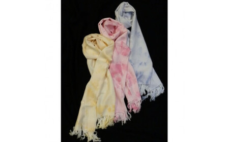 衣類 和紙が織り込まれた生地Nekiro ストール マーブル系 [道の駅織姫の里なかのと 石川県 中能登町 27aa0052]