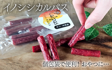 【先行予約】奥能登 穴水産 イノシシカルパス・ジャーキーセット【2026年2月以降順次発送予定】｜おつまみ