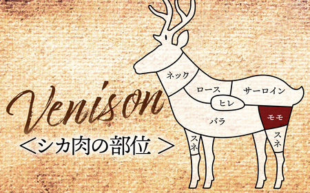 能登 穴水産 天然 鹿肉モモブロック 1kg（500g × 2袋）| ジビエ 1キロ