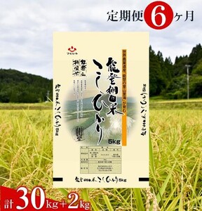 環境に配慮した特別栽培米を定期便で 【定期便】能登棚田米こしひかり 5kg×6ヶ月