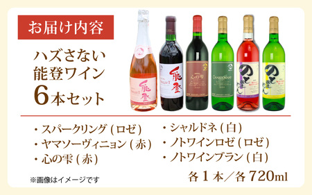 【先行予約】ハズさない能登ワイン6本セット~能登ワインで特に人気のワインを飲み比べ~【2026年1月以降順次発送予定】/ 奥能登 能登半島 お酒