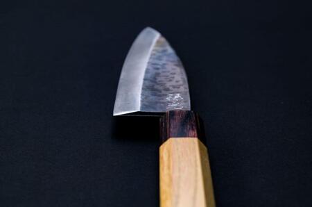 【復興支援】心舞120mm (小出刃・両刃・ステンレス・安来鋼青紙)