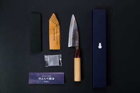 【復興支援】心舞120mm (小出刃・両刃・ステンレス・安来鋼青紙)