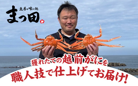 【先行予約】まっ田の越前がに 1.2kg×1杯【11月～3月配送】[L-007010] / 越前がに