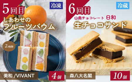 【ふくい至福のスイーツ定期便 6回コース】福井市ふるさと納税コンシェルジュが選んだ プレミアム返礼品［H-166001］/ 定期便