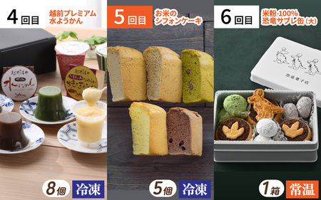 【ふくい至福のスイーツ定期便 12回コース】福井市ふるさと納税コンシェルジュが選んだ プレミアム返礼品［L-166002］/ 定期便