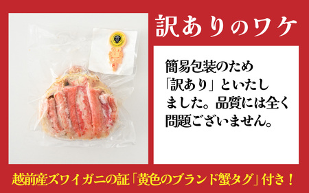 【12月26日受付分まで年内配送】【トライアル返礼品】【訳あり】釜茹で　蟹好き集まれ！越前産せいこがに【甲羅盛70g前後 ３個セット】 [A-096016] 【年内発送 年内お届け】