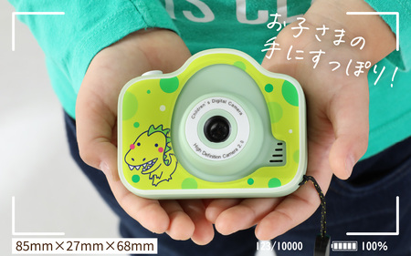 ミニピク キッズカメラ ふるさと納税限定デザイン 【イエロー、ブラキオサウルス】 [A-169001_03] / カメラ