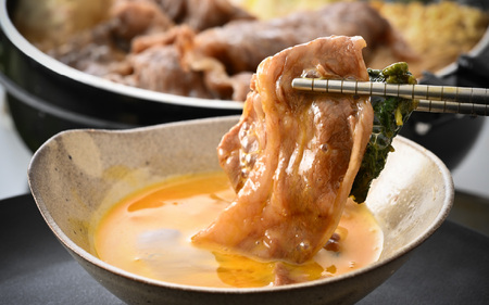 若狭牛A5ランク すき焼きセット（肩ロース500g 特製割下300ml）約2～3人前 [B-085008]