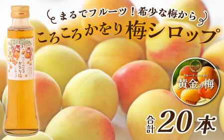 まるでフルーツ！希少な梅から「ころころかをり梅シロップ」20本 [I-178003] / 梅 うめ シロップ 加工品 調味料 ジャム 季節ジャム パン ジャムティー ヨーグルト 料理 手造り