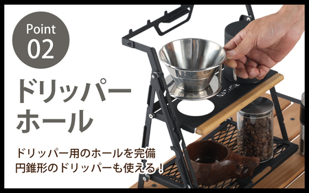 THE QUATTUOR STAND　クアトルスタンド [D-024047_FM] / NATURE TONES キャンプ用品 キャンプテーブル キャンプ アウトドア バーベキュー フェス ガレージブランド 国内生産 ネイチャートーンズ