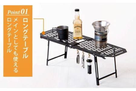 NATURE TONES ハーフフォールドミニテーブル 「サテンブラック」[C-024014_01_FM] / キャンプ キャンプ
