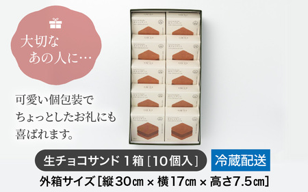 【山奥チョコレート 日和】 生チョコサンド 10個入 [A-026001] / チョコレート