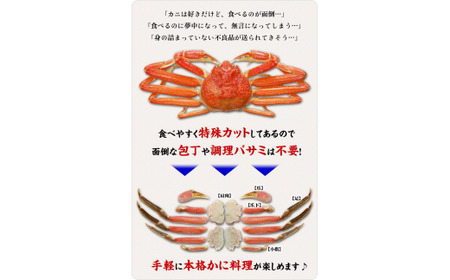 [順次発送]【お刺身ＯＫ】カット生ずわい蟹400g（総重量約500g）× 1箱【甲羅組 蟹 カニ 魚介類 魚貝類】 [024-a025]