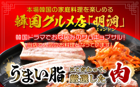 [058-a020] 韓国料理 サムギョプサル 約720g（2～3人前）キムチ、ごま油、味噌付き おうちグルメ
