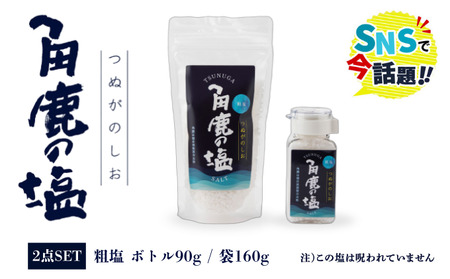 角鹿の塩  2点セット（粗塩）【敦賀 塩 しお 粗塩 天然塩 天日塩 釜炊き 調味料 ミネラル お中元 お歳暮 ギフト 贈り物 プレゼント】[080-b203]