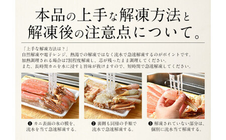 カット済ズワイ蟹ハーフポーション 1kg 【3?4Lサイズ厳選】 [053-b013]