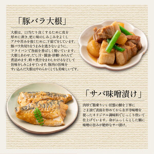 惣菜6種類セット 手作り 総重量約1kg 【惣菜 おかず 手作り豚角煮 大根 赤魚 煮付け カレイ さば 味噌煮 魚 ぶり 照り焼き アジフライ しおそう 人気 お歳暮 敬老の日 ギフト 贈り物 】[053-b070(20)] 