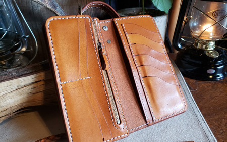 ライダーズウォレット（ウォレットロープ付）ライトブラウン 本革 牛革 財布 [K-02700501] [BFAJ076]