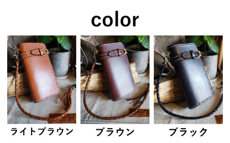 ライダーズウォレット（ウォレットロープ付）ライトブラウン 本革 牛革 財布 [K-02700501] [BFAJ076]