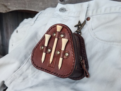 ゴルフボールケース　3個入り（ブラウン） 本革 牛革 ゴルフ ゴルフボール ゴルフ用品 ゴルフボールケース ケース おしゃれ オリジナル レザー職人 手縫い フウネレザーファクトリー [BFAJ098]