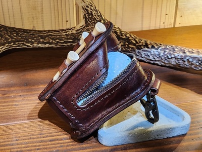 ゴルフボールケース　3個入り（ブラウン） 本革 牛革 ゴルフ ゴルフボール ゴルフ用品 ゴルフボールケース ケース おしゃれ オリジナル レザー職人 手縫い フウネレザーファクトリー [BFAJ098]