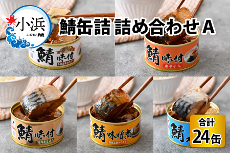 鯖缶詰24缶詰め合わせＡ 180g × 24缶 [D-003008]