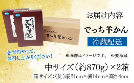 【先行予約】大野市の名水を使った冬限定の「でっち羊かん」（手作り菓子工房 豊栄堂の水ようかん）中サイズ（870g）×2箱【11月以降順次発送】