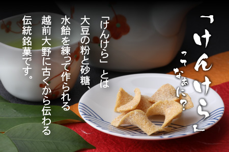 名水の里越前大野の「伝統銘菓”けんけら”味わいセット」5種類 11袋