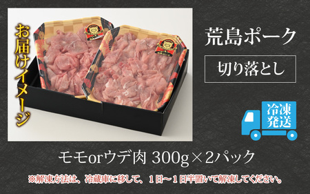 【お試しセット】【福井のブランド豚肉】荒島ポーク モモorウデ切り落とし 600g[A-054014]