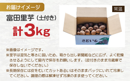 【先行予約】希少！とみた里芋 3kg ねっとりまろやか煮崩れなし！【2026年3月中旬～4月上旬出荷】