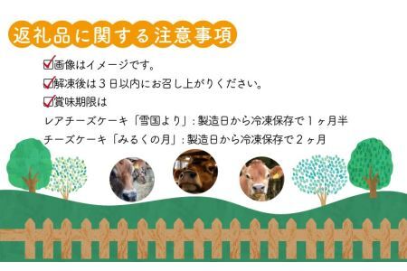 ジャージー牛乳の濃厚な味わい!ラブリー牧場チーズケーキ2種セット [A-014001]