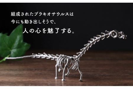 オールステンレスネジ恐竜　ブラキオサウルス(全長350mm) [A-025002]