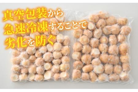 奥越産 皮むき里芋 1.2kg×2P（マル秘レシピ付き） [A-037009]