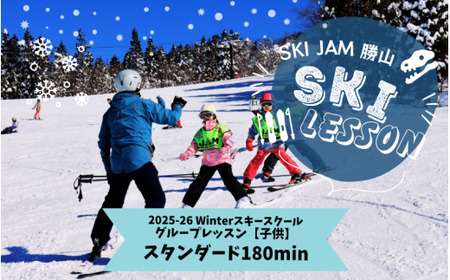 【子供】【スタンダード180分】スキー グループレッスン 受講券（1名様） [D-033004]